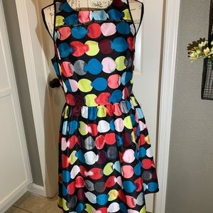 Colorful Dot Fit & Flare Kensie Dress